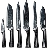 Cuisinart C55-12PMB Advantage 12 Piece Metallic Knife Set With Blade Guards, Black