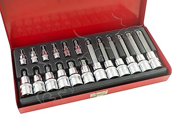 JUEGO DE 18 PUNTAS TORX CON VASO: Amazon.es: Bricolaje y herramientas