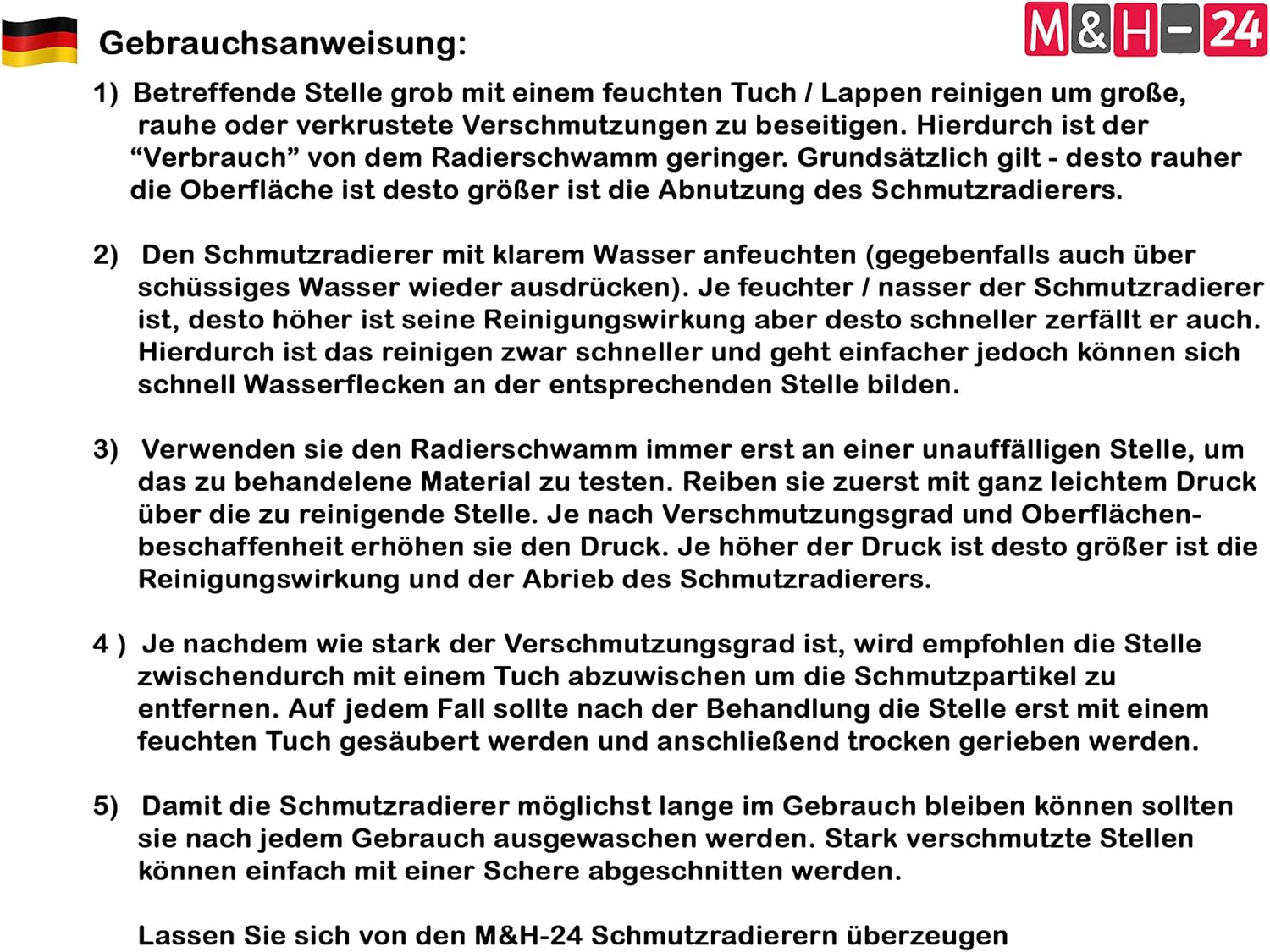 M H 24 Schmutzradierer Schwamm Premium Xxl Gross Radierschwamm Wunderschwamm Zauberschwamm Reinigungsschwamm Fur Wand Tapete Schuhe Fussboden 125 X 65 X 30 Mm Weiss 12 Stuck Amazon De Drogerie Korperpflege