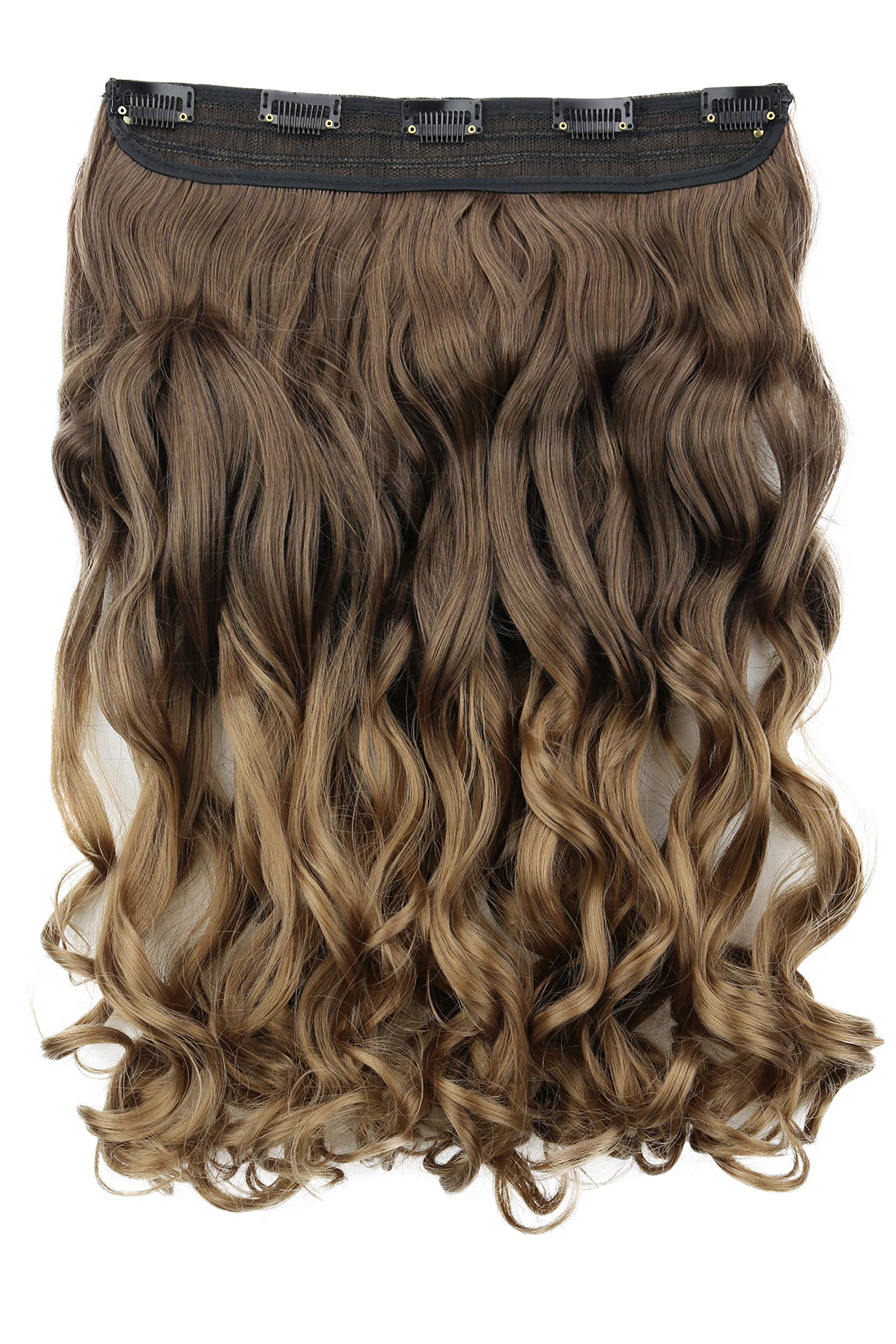 CAISHA 16" Clip In Extensions Hair Extensions Hairpiece Wavy Ombré Brown Mix C74-1 — image 1