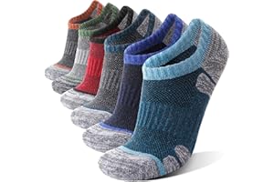 MOGGEI Merino Wool Hiking Running No Show Socks for Women Men Thick Warm Athletic Low Cut Thermal Ankle Socks 6 Pairs
