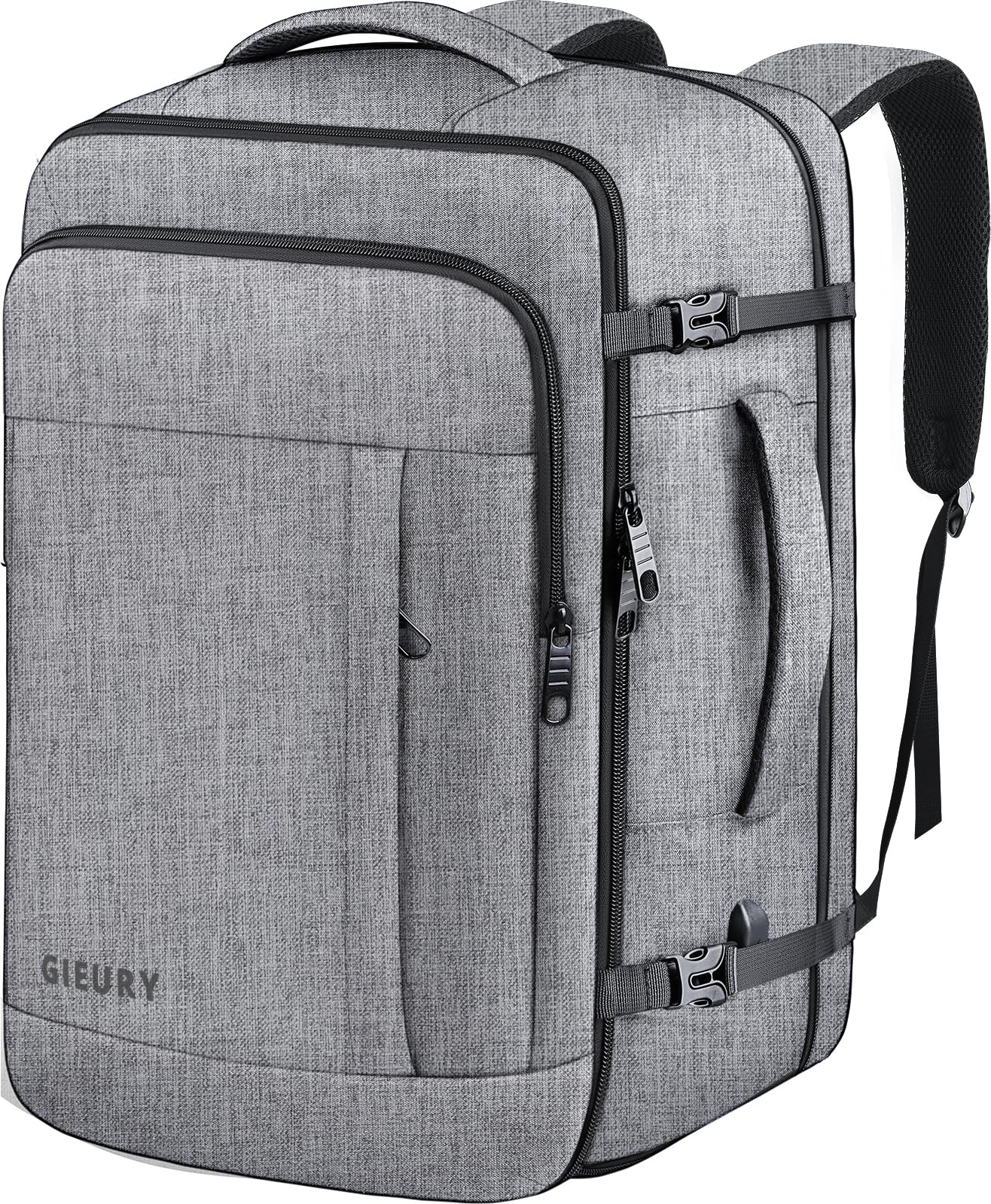 Photo 1 of 55L Carry On Backpack, Extra Large Travel Backpack for Men & Women, Expandable Big Capacity For Airplanes, Travel Gifts for Men Women, Fits 18.4 Inch Laptop, Luggage Suitcase Daypack Bag, Grey