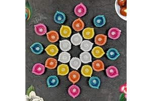 KSJONE Pack of 30 Diwali Diya - Earther Clay Diya Colorful Handmade - Diyas Diwali Gift Items for Family Friends Corporate -Diya for Pooja - Diwali Decoration