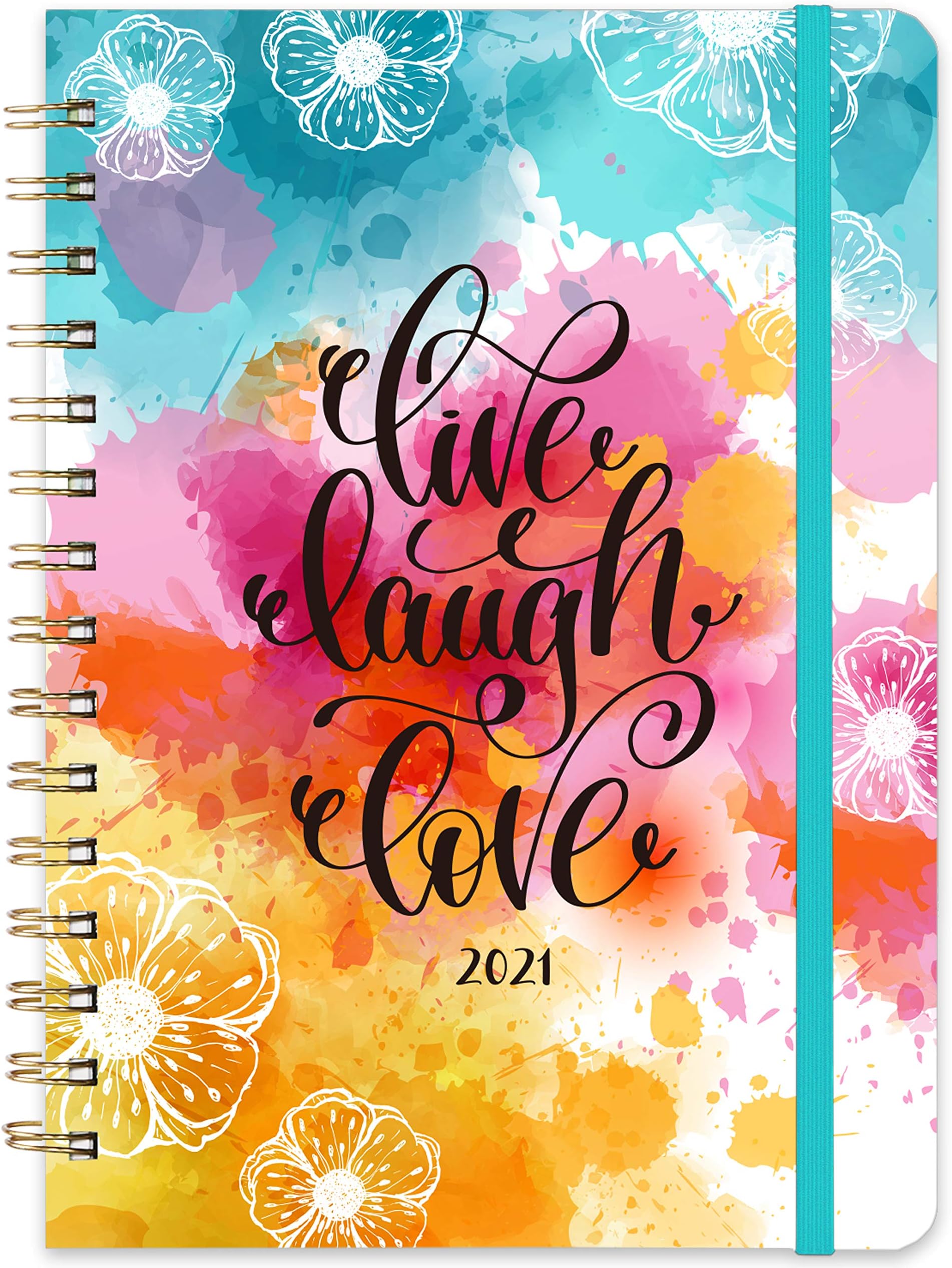 Planner 2021 - Weekly & Monthly 2021 Planner with Tabs, Jan 2021-Dec 2021, 6.4" x 8.5", Hardcover, Strong Binding, Inner Pocket, Elastic Closure