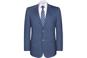 GLUVISTAVES Men's Sport Coat Classic Fit Knit Blazer 2 Button Single Breasted Notch Lapel Casual Sports Jacket for Daily