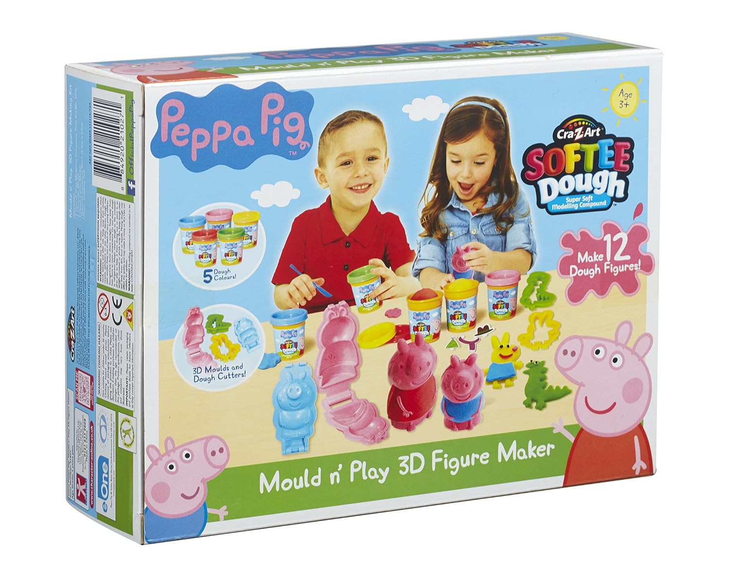 CRAZArt Softee Dough Peppa Pig Dough Mould & Play 3D Figure Maker