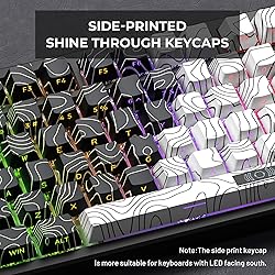 GMKWTL XVX Topographic PBT Keycaps, Shine Through
