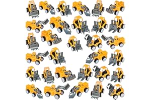 DEALS WITH SERVICE Pull Back Construction Vehicles Toy Set, Christmas Stocking Stuffers - Assortment - Cars and Trucks – Toys for kids Birthday Party Favors – Car, Vehicle, Truck for Boys Toddlers