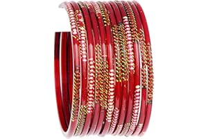 JD'Z COLLECTION Indian Jewelry Bangles Set Bollywood Style Bangle Bridal Ethnic Dailywear Glass Bangles Set