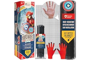 Hardware Cloth 1/4 inch 36" x 50 ft Mesh - 23 Gauges Black Vinyl Welded Wire Fencing - Chicken Wire Mesh Roll - Rodent & Snake PVC Coated Wire Fence Rolls - Gopher & Rabbit Wire by Fauna Shield