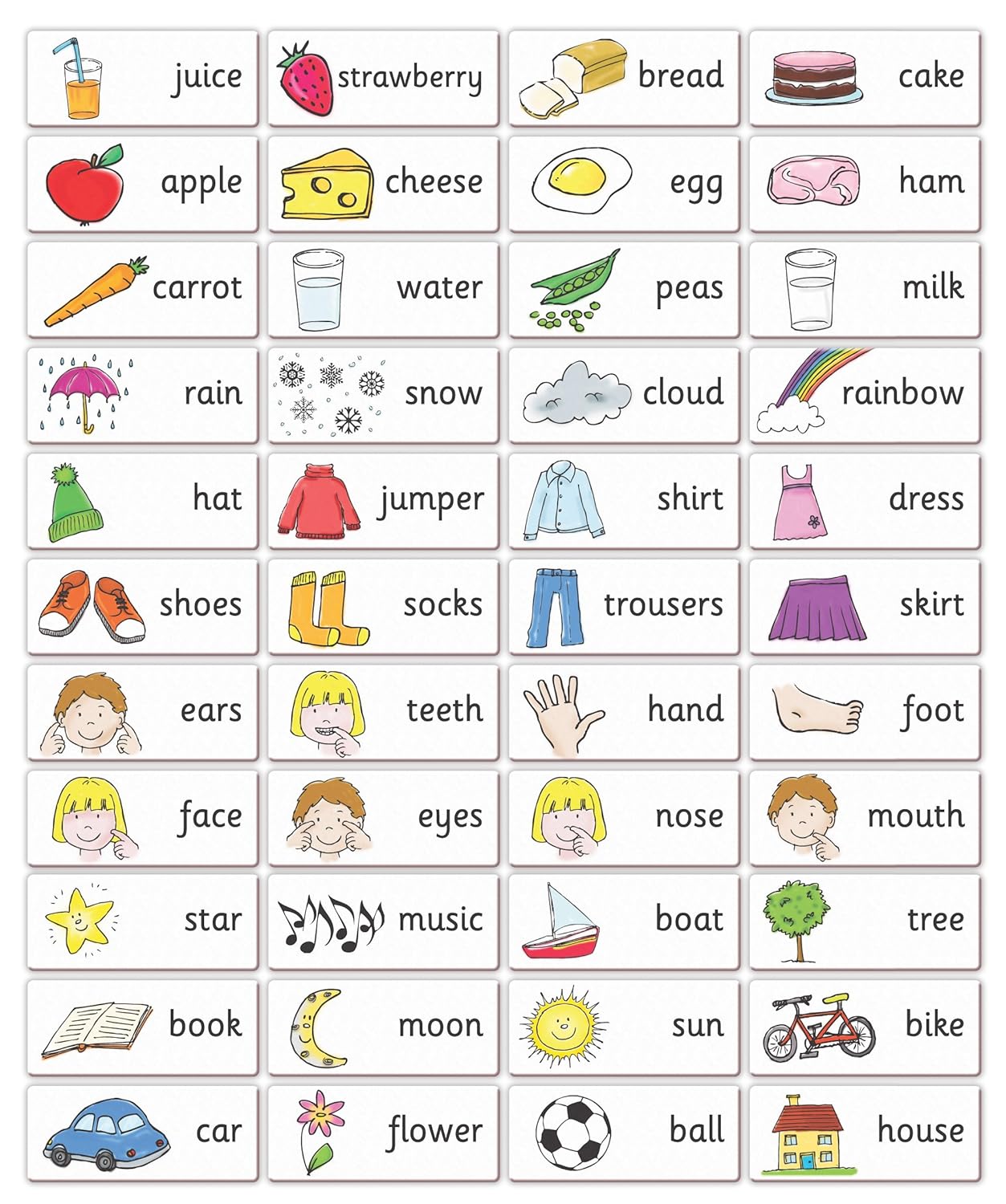 Fiesta Calamite Con Parole In Lingua Inglese E Francese