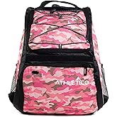 Athletico Baseball Bat Bag - Backpack for Baseball, T-Ball & Softball Equipment & Gear for Youth and Adults | Holds Bat, Helmet, Glove, & Shoes |Shoe Compartment & Fence Hook