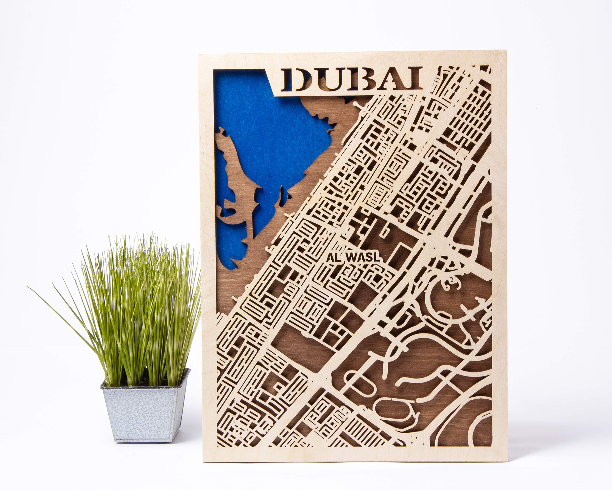 Buy Dubai Wooden UAE Wall Art City Wooden Small Scale Gift Birthday