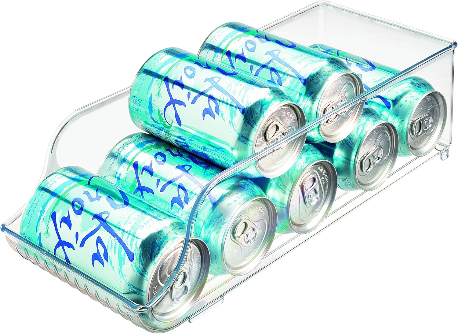 Amazon Com Interdesign Fridge Binz Soda Can Organizer In Clear Stacking Can Dispensers Kitchen Dining