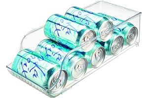 INTERDESIGN iDesign BPA-Free Plastic Water Bottle and Drink Holder Fridge Organizer Bin for Kitchen, Basement, Garage Fridge – 13.7" X 5.4" X 4.1", Clear Plastic, Set of 1