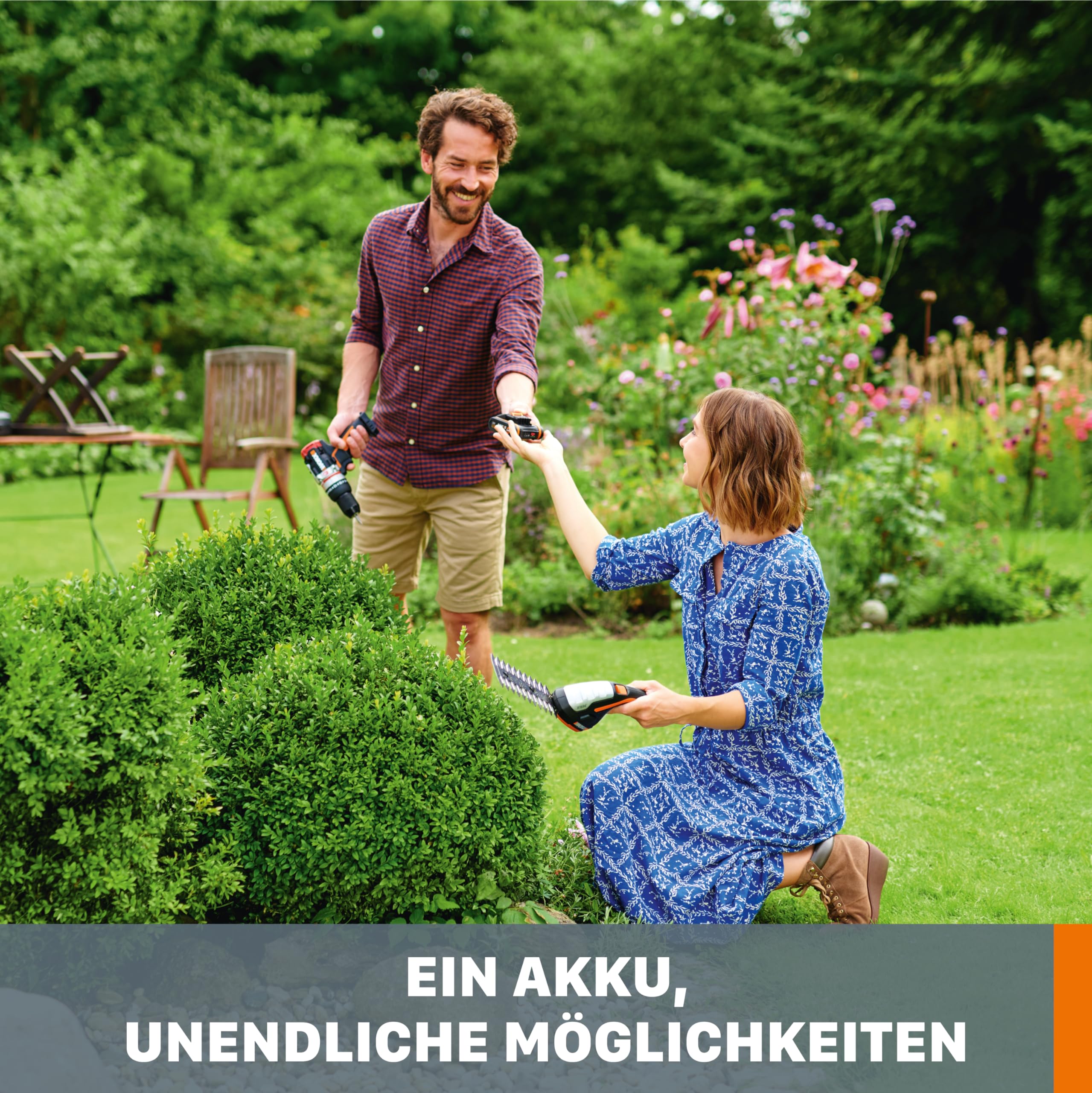 WORX WA3639 Original PowerShare Akku 20V - 2000mAh Li-Ion, wiederaufladbarer - kompakter Akku mit höher Sicherheit & längerer Laufzeit - mit LED-Ladestandanzeige - kompatibel für alle WORX Geräte 3
