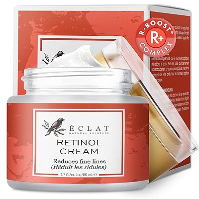 Organic Retinol Moisturizer Cream for Face/Neck/Eyes - 5x More Powerful Cold Processed Anti-Ageing Cream - Reduces Wrinkles/Lines/Acne/ Aging - 100% Vegan/Dermatologist Developed