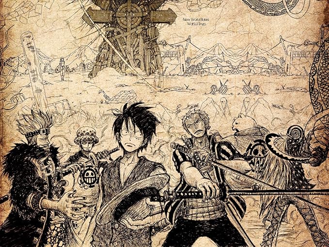 Athah Designs One Piece Killer Bepo Zoro Roronoa Monkey D Luffy Trafalgar Law Eustass Wall Poster 13 19 Inches Matte Finish Amazon In Home Kitchen
