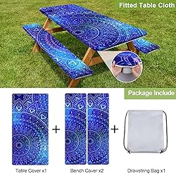 Picnic Table Cover with Bench Covers Camping