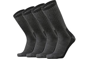 Ortis Merino Wool Cushion Crew Socks for Men Outdoor Hiking Hike Moisture Wicking Heavyweight Thick Warm Steel Toe Work Boots