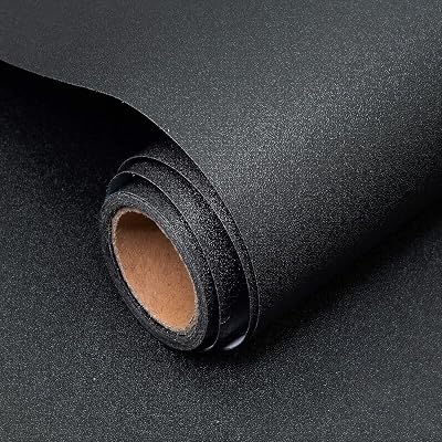 Decoroom Black Sticky Back Plastic 40x600cm Peel and Stick Wallpaper