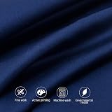NTBAY 2 Pack 500 Thread Count Egyptian Cotton Pillow Cases Navy 50x75 cm view 2