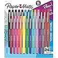 Paper Mate Felt Tip Pens Flair Marker Pens, Medium Point, Assorted, 24 Count