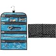 Conair Travel Makeup Bag, Large Toiletry and Cosmetic Bag, Perfect Size for Use At Home or Travel, Train Case Shape in Pink Floral Print