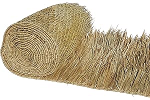 amaZulu Inc. Eco-Friendly Mexican Roof Thatch - Hand-Woven Palm Leaf Roll for DIY Projects, Duck Hunting Camo Mesh, Tiki Bar, Palapa Thatch Roofing, Patio Umbrella - (35” x 30ft)