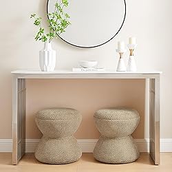 Multi-Functional Boucle Ottoman, Vanity Stool