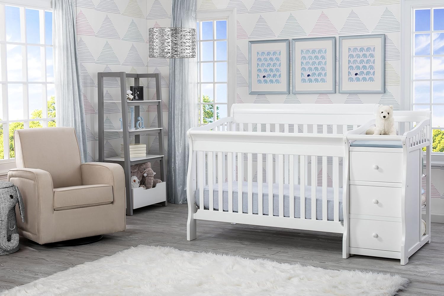 delta children princeton junction convertible crib n changer