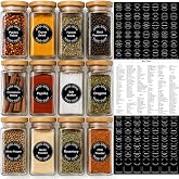 665 Spice Labels Book with A-Z Index, Black Round Pantry Stickers | Waterproof Oil Resistant Labels For Spice Jars, Seasonings, Herbs And Kitchen Organization