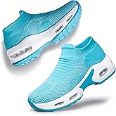 YHOON Women's Walking Shoes Slip-on - Sock Sneakers Ladies Nursing Work Air Cushion Mesh Casual Running Jogging Shoes