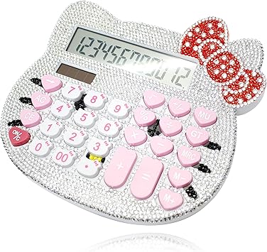 Amazon Co Jp Choose Freely キャラ 電卓 かわいい キラキラ おしゃれ ラインストーン ソーラー 電池 2way給電 人気 雑貨 グッズ ギフト 誕生日 プレゼント 文房具 オフィス用品