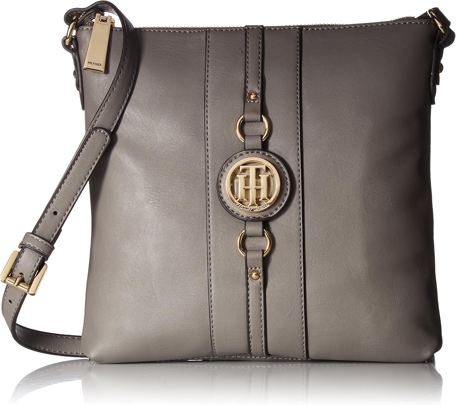 Buy Tommy Hilfiger Crossbody Bag for Women Jaden, Nickel at Amazon.in