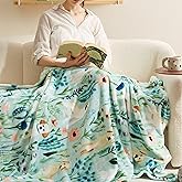 Bedsure Dog Throw Blanket - Vintage Cute Soft Throw for Girls Boys Teens Kids as Gifts, GentleSoft Fleece Cozy Fuzzy Home Decor Animal Pattern Blankets for Couch Bed Camping, Green, 50x60