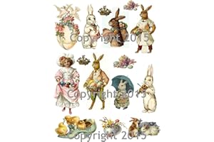 PAPER MOON MEDIA Victorian Easter # 105 Collage Sheet