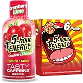 5-hour ENERGY CRANBERRY LIME Flavor, 6 Count, Extra Strength Energy Shot | 1.93 Fl Oz, Amino Acids, B Vitamins, Sugar Free and Zero Calories