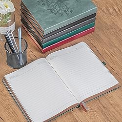 Thick Lined Journal Notebook with Pen, 360 Pages