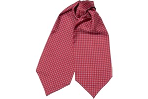 Elizabetta Men's 100% Silk Ascot Ties, Day Cravat Neckties, Handmade in Italy