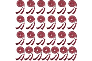 Haconba 25 Pieces Graduation Honor Cord Rayon Braided Honor Cords with Tassel for Graduation Students Bachelor Master Doctoral Gown Grad Decor (Maroon)