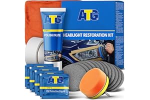 ATG Headlight Polish Kit | Headlight Restorer | Headlight Polishing Kit | Car Care Kit | Polish Drill Attachment | Headlight 