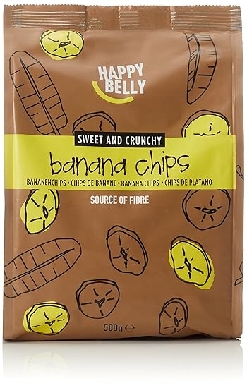 Amazon Marke - Happy Belly Bananenchips, 500 g