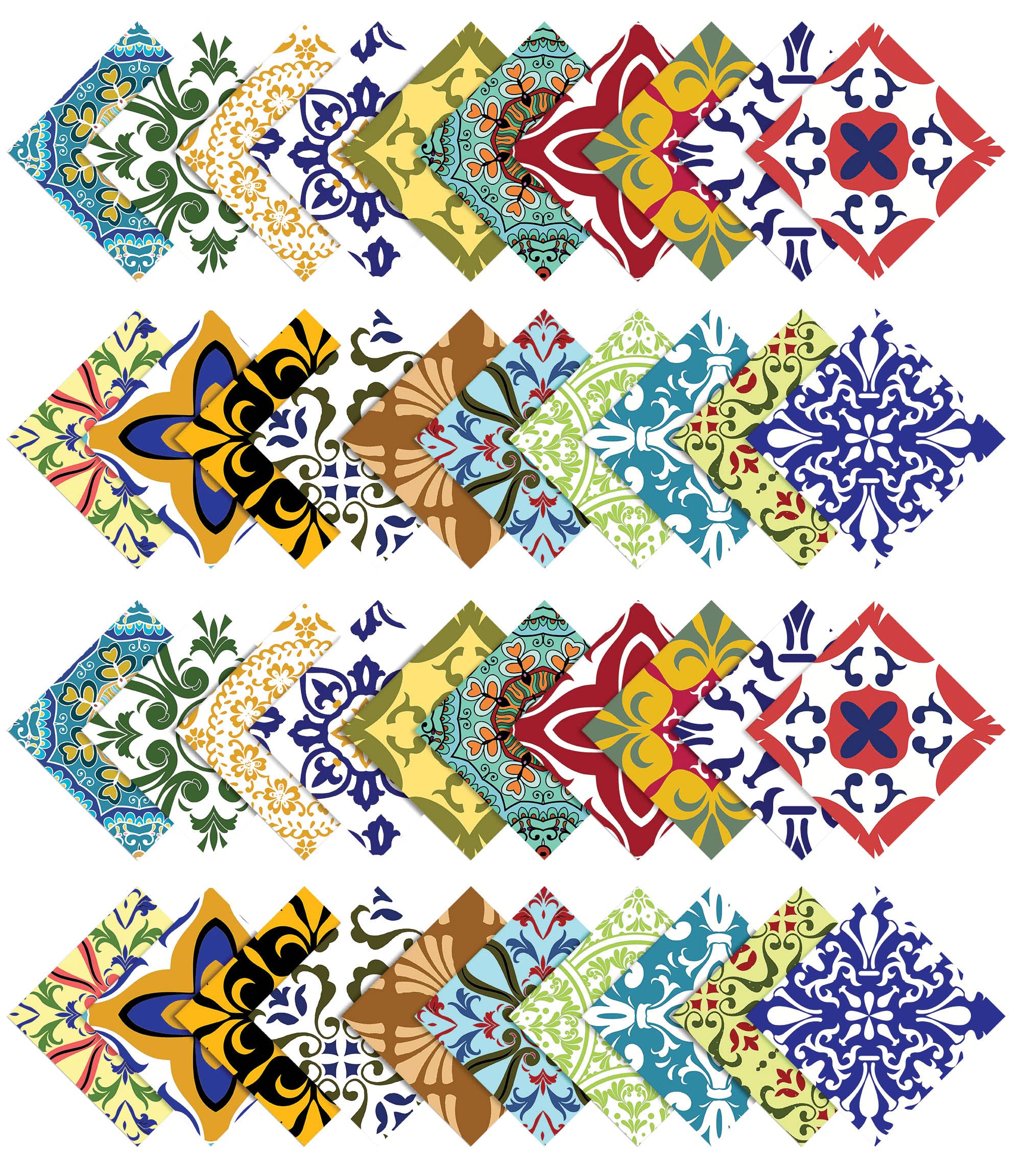 Soimoi Precut 10-inch Honey Bee Prints Cotton Fabric Bundle Quilting Squares Charm Pack DIY Patchwork Sewing Craft- Multicolor