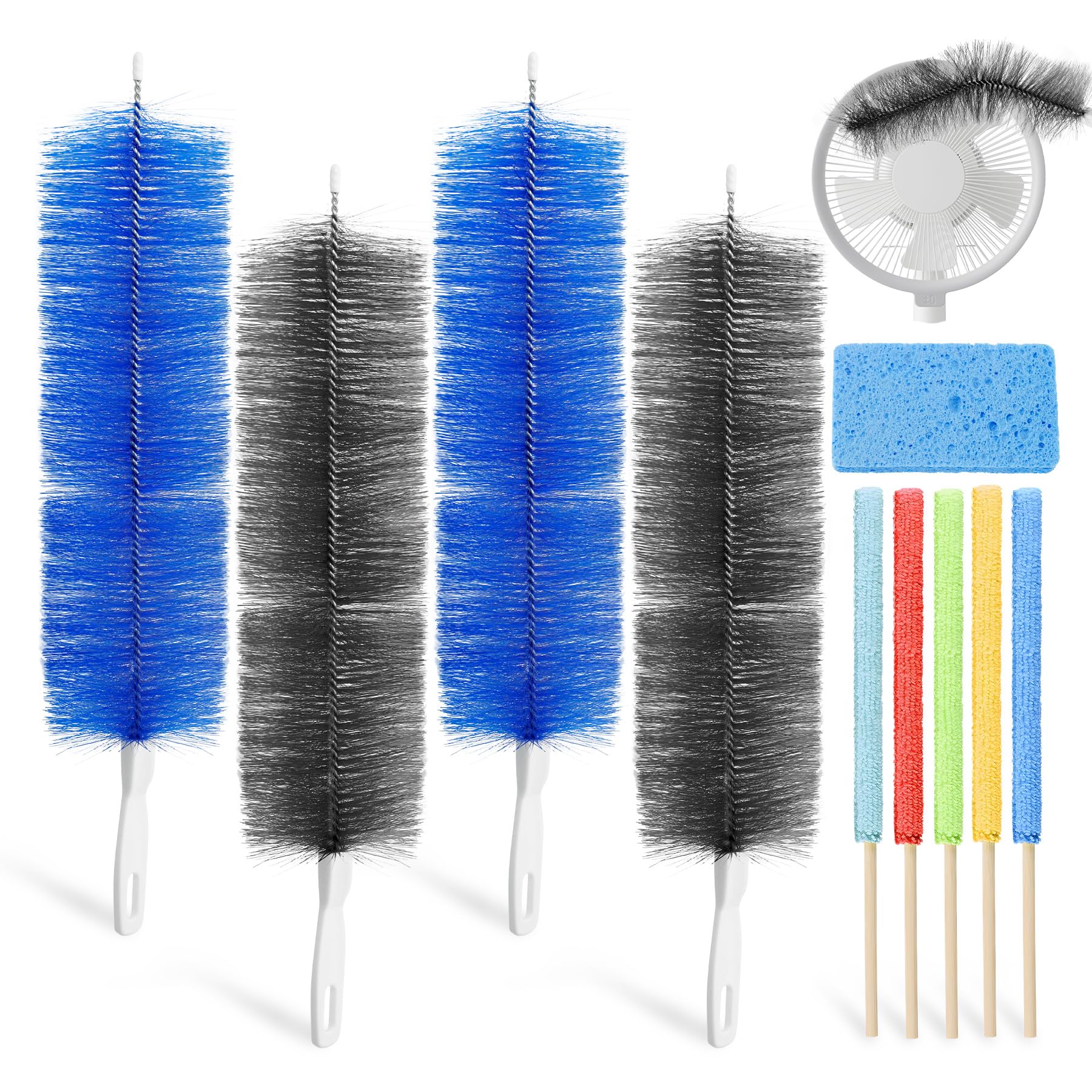 Photo 1 of 10Pcs Floor Fan Cleaning Brush Set, Bendable Fan Duster, Microfiber Detail Duster Sticks, Cleaning Sponges,Pedestal Fans Tools for Air Conditioning Home Car Vents Curtain Box