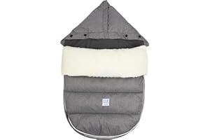 7 A.M. 7AM Enfant Universal Stroller Footmuff - Water Repellent Winter Bunting Bag for Strollers & Car Seats, Soft Micro-Fleece & Plush Lined Stroller Footmuff for Baby Boy & Girl | LambPOD