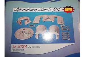 RPS-GLM 12724 Mercruiser Bravo I 1 outdrive Anode Kit Set Aluminum Salt Water zinc Replaces 888758Q01