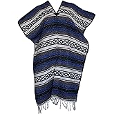 Del Mex Classic Mexican Blanket Poncho
