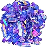 Amazing Gemstone Amethyst Aura Quartz Raw Crystals Point and Healing Stones, Natural Rocks for Meditation and DIY Raw Stones and Crystals (1 lb)
