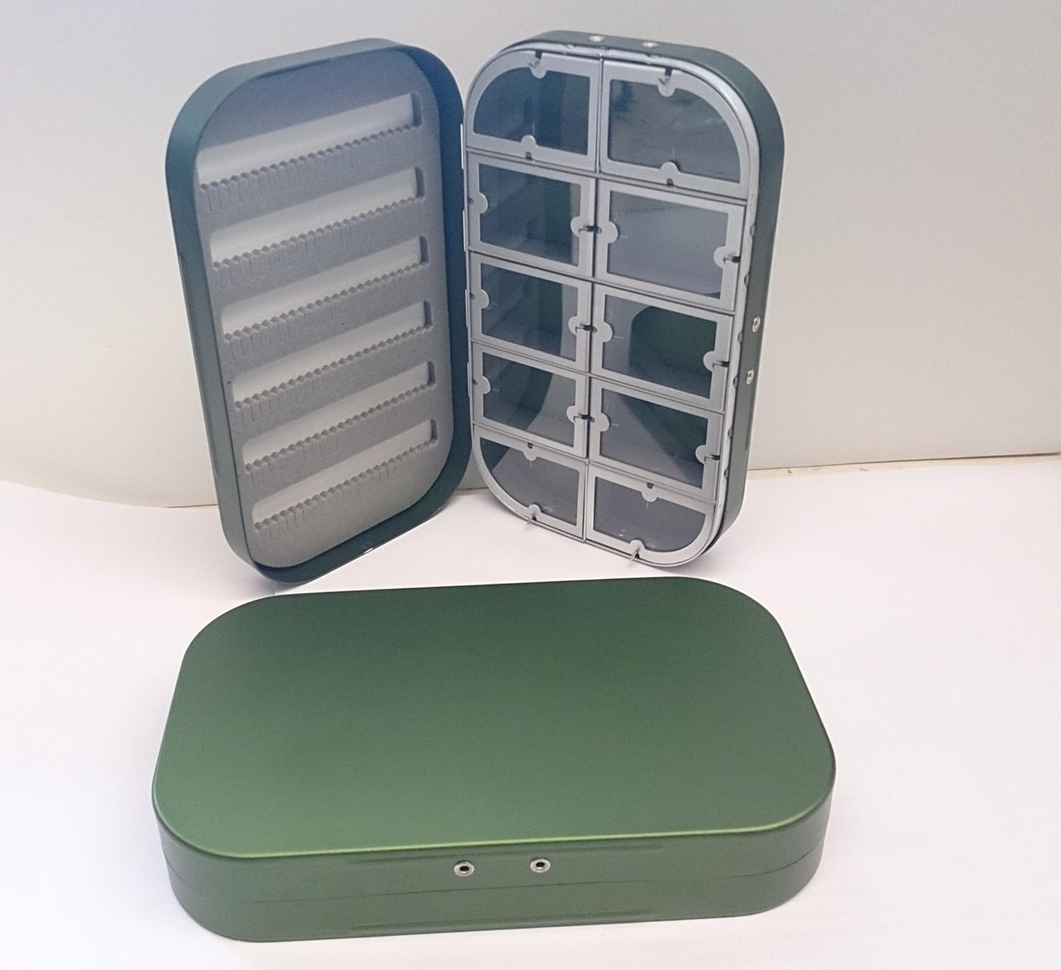 Turrall Classic Aluminium Fly Fishing Box with Spring Loaded Windows